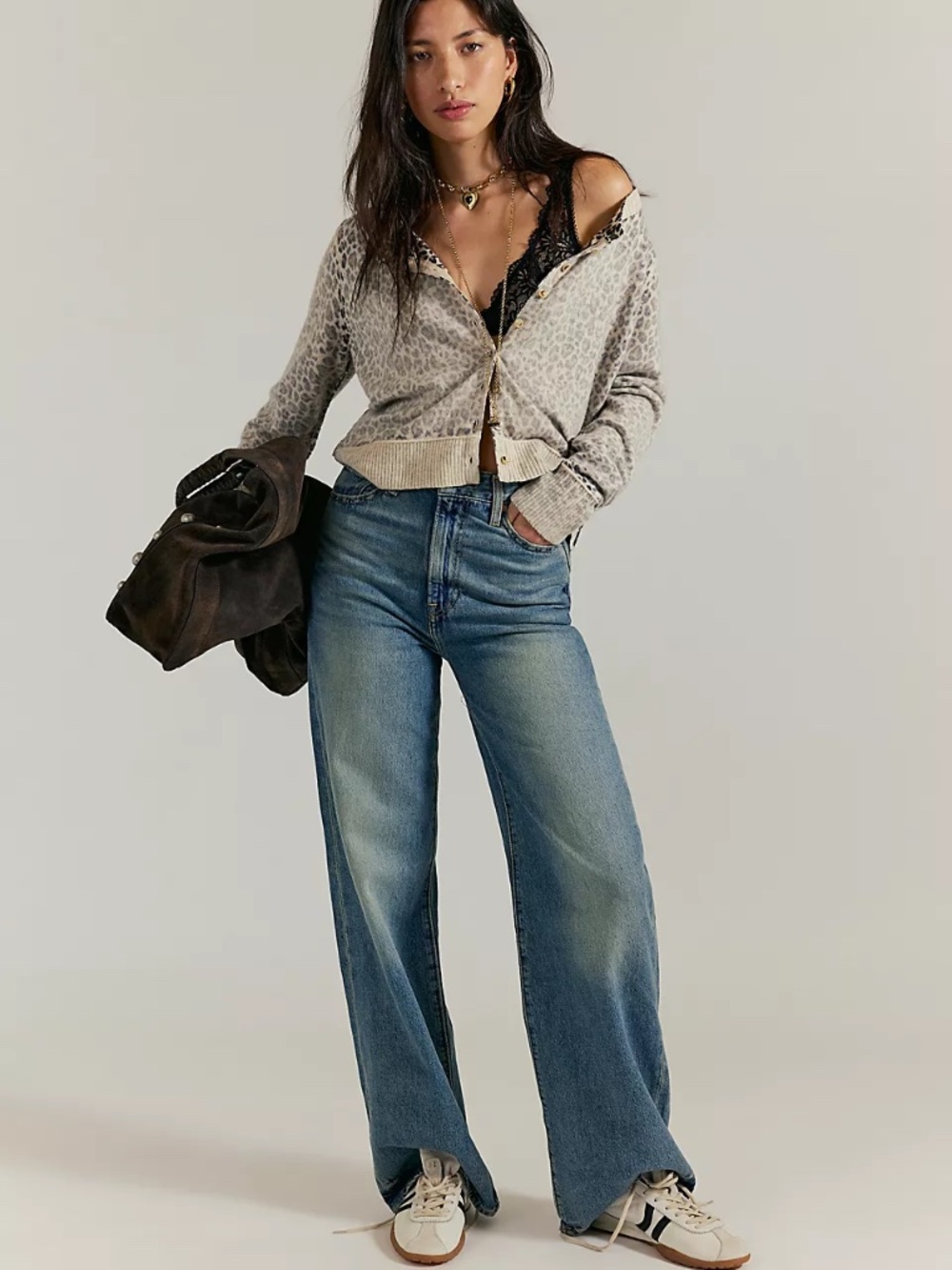 Free People Nocturnal Patterned Cashmere Cardi orig. $148